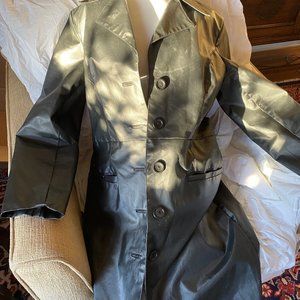 Patent Black Rain Resistent Trench Coat